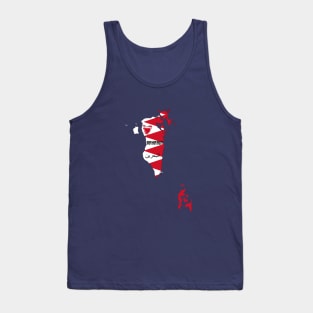 Bahrain flag & map Tank Top